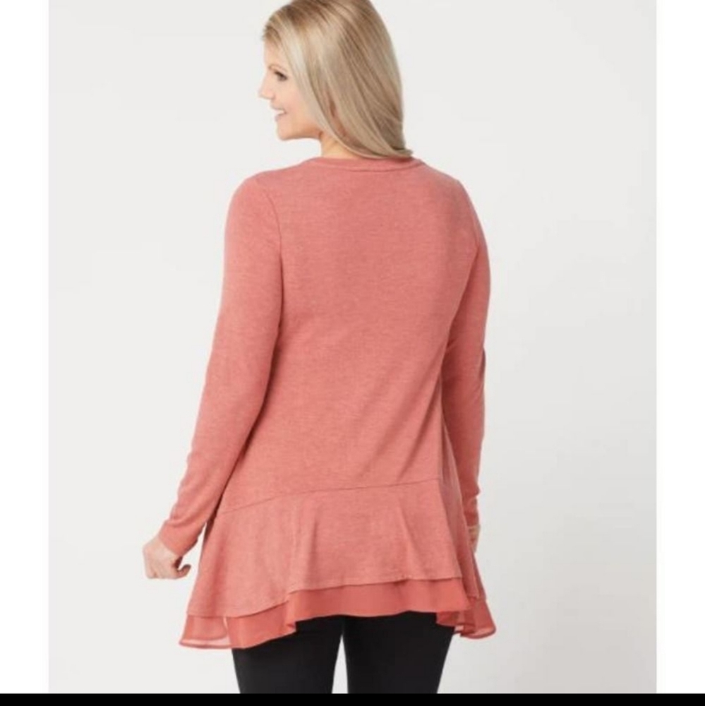 LOGO lounge by Lori Goldstein Tunic Top Long Sleeves. Small. - Picture 2 of 12